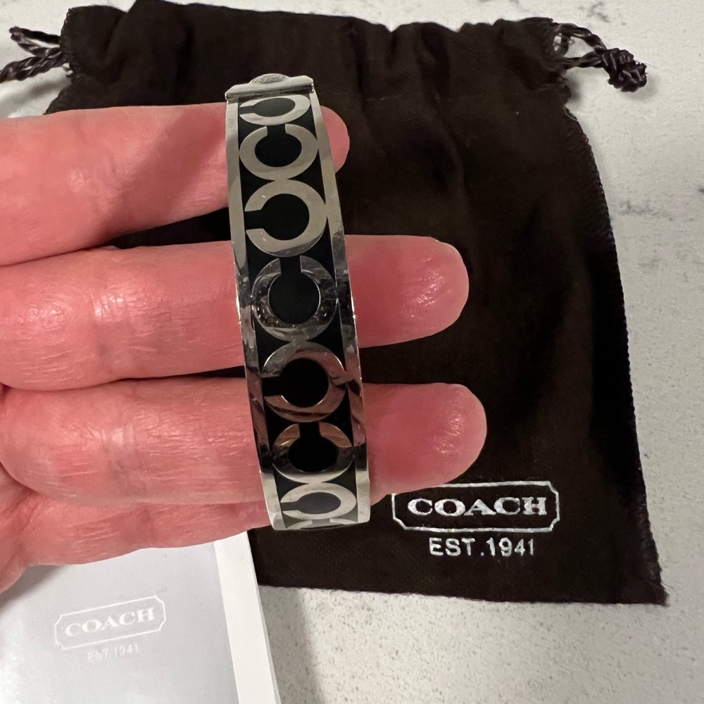 COACH Black and Silver Bracelet